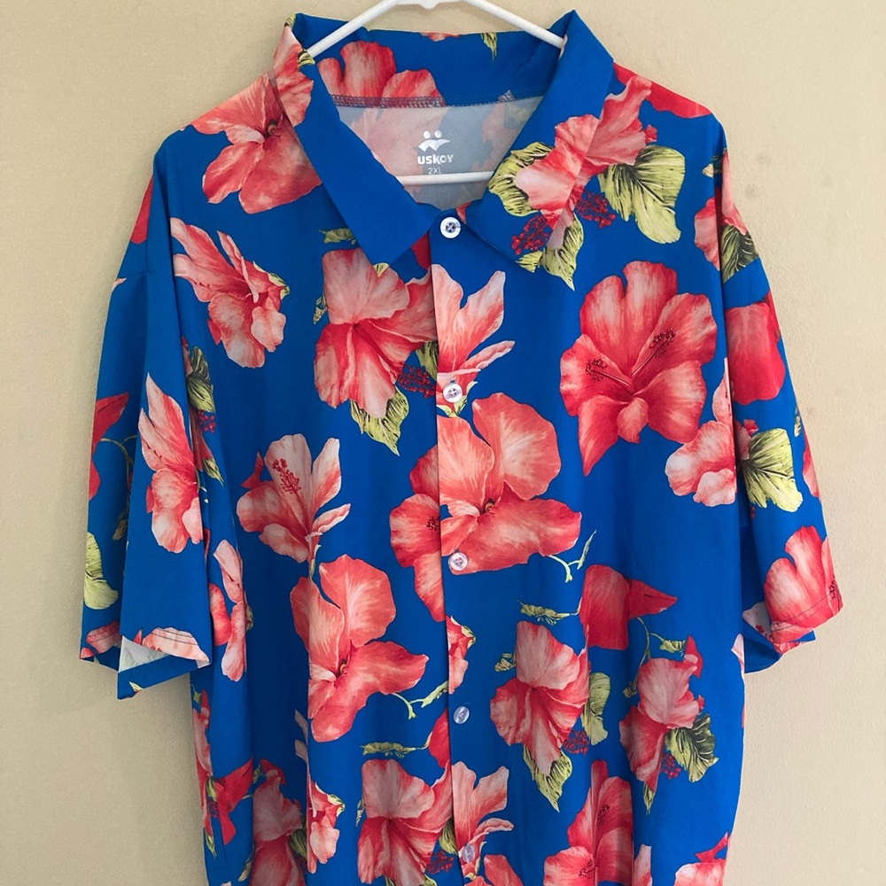 Uskoy Beautiful Hawaiian Aloha Beach Shirt 2X